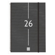 AGENDA 2026 BASIC YEAR E40 210X297MM SEMANA VISTA HORIZONTAL NEGRO FINOCAM 741466026 (Espera 4 dias)