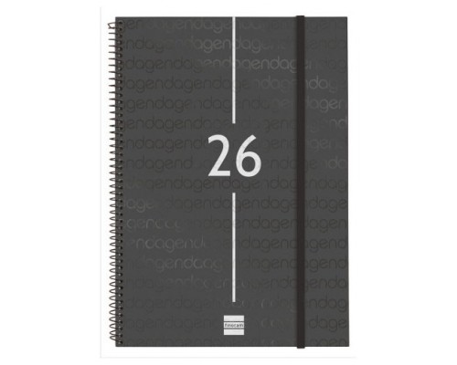 AGENDA 2026 BASIC YEAR E40 210X297MM SEMANA VISTA HORIZONTAL NEGRO FINOCAM 741466026 (Espera 4 dias)