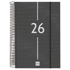AGENDA 2026 BASIC YEAR E11 165X242MM DIA PAGINA NEGRO FINOCAM 742076026 (Espera 4 dias)