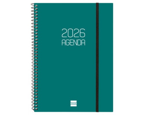 AGENDA 2026 BASIC OPAQUE E10 155X212MM SEMANA VISTA HORIZONTAL VERDE FINOCAM 742762026 (Espera 4 dias)