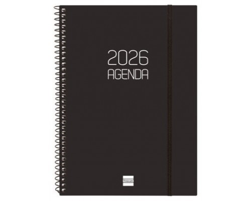 AGENDA 2026 BASIC OPAQUE E10 155X212MM SEMANA VISTA HORIZONTAL NEGRO FINOCAM 742766026 (Espera 4 dias)