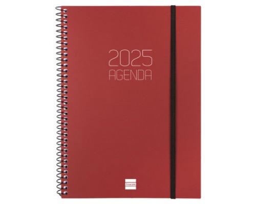 AGENDA 2025 BASIC OPAQUE E10 155X212MM SEMANA VISTA HORIZONTAL BURDEOS FINOCAM 742767425 (Espera 4 dias)