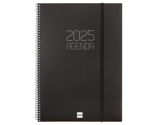 AGENDA 2025 BASIC OPAQUE E40 210X297MM SEMANA VISTA HORIZONTAL NEGRO FINOCAM 742786025 (Espera 4 dias)