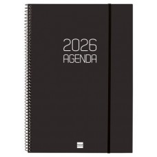 AGENDA 2026 BASIC OPAQUE E40 210X297MM SEMANA VISTA HORIZONTAL NEGRO FINOCAM 742786026 (Espera 4 dias)