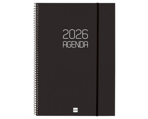 AGENDA 2026 BASIC OPAQUE E40 210X297MM SEMANA VISTA HORIZONTAL NEGRO FINOCAM 742786026 (Espera 4 dias)