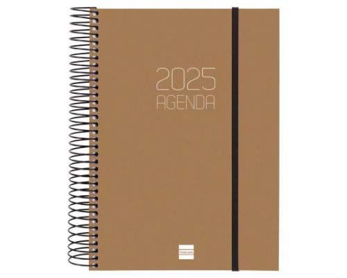 AGENDA 2025 BASIC OPAQUE E10 155X212MM DIA PAGINA MARRON FINOCAM 742914025 (Espera 4 dias)