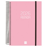 AGENDA 2026 BASIC OPAQUE E10 155X212MM DIA PAGINA ROSA FINOCAM 742914526 (Espera 4 dias)
