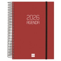 AGENDA 2026 BASIC OPAQUE E10 155X212MM DIA PAGINA BURDEOS FINOCAM 742917426 (Espera 4 dias)