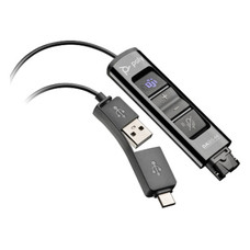 HP Poly Adaptador negro Poly DA85-M USB a QD compatible con TAA (Espera 4 dias)