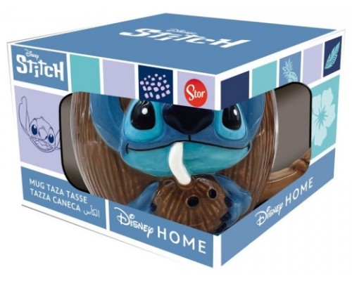 TAZA 3D EN CAJA REGALO STITCH EN COCO 420 ML STOR 78759 (Espera 4 dias)