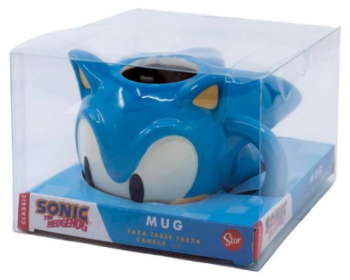 TAZA 3D EN CAJA REGALO CABEZA SONIC 400 ML STOR 78896 (Espera 4 dias)