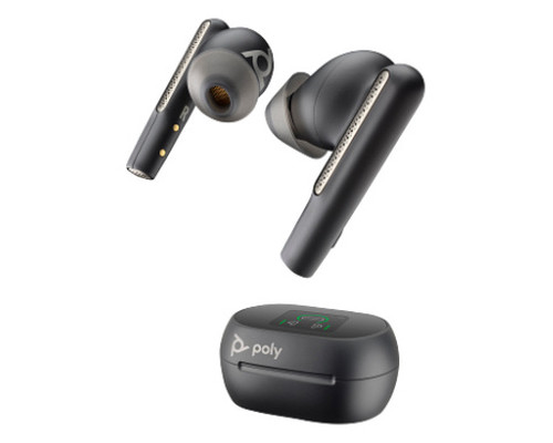 HP Poly Intrauriculares Poly Voyager Free 60+ UC color Negro Carbono +Adaptador USB_C BT700 +Estuche de carga con pantalla t&aacute;ctil (Espera 4 dias)
