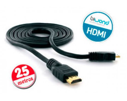 Cable HDMI v1.4 Biwond 25m (24AWG y booster) (Espera 2 dias)