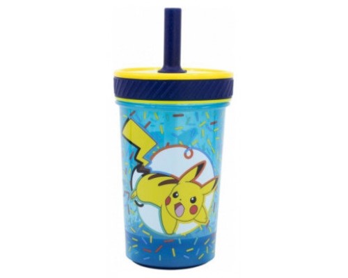 VASO ANTIVUELCO CON PAJITA POKÉMON 370 ML STOR REDSTRING 8087 (Espera 4 dias)