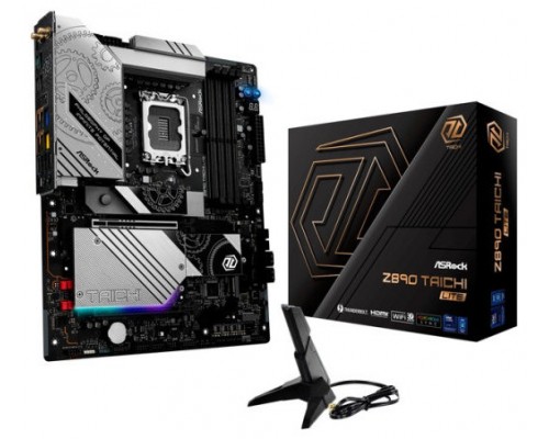 PLACA ASROCK Z890 TAICHI LITE,INTEL,1851,Z890,4DDR5,256GB,2HDMI+THUNDERBOLT,4SATA3+4M.2,1X5 +1X2.5 GIGABITLAN,WIFI7+BT5.4,13USB3.2,ATX (Espera 4 dias)