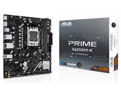 PLACA ASUS PRIME A620AM-K,AMD,AM5,A620A,2DDR5,128GB,DP+HDMI,GBLAN,4SATA6+M.2,GBLAN,5USB3.2,MATX (Espera 4 dias) PLACA ASUS PRIME A620AM-K,AMD,AM5,A620A,2DDR5,128GB,DP+HDMI,GBLAN,4SATA6+M.2,GBLAN,5USB3.2,MATX (Espera 4 dias)