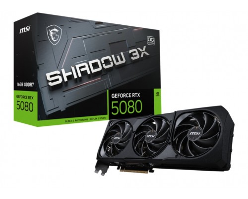 MSI GEFORCE RTX 5080 16G SHADOW 3X OC tarjeta gráfica NVIDIA 16 GB GDDR7 (Espera 4 dias)