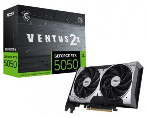 MSI GEFORCE RTX 5050 8G VENTUS 2X OC tarjeta gráfica NVIDIA 8 GB GDDR6 (Espera 4 dias)