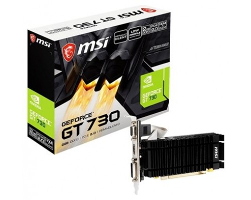 MSI TARJETA GRAFICA MSI GT 730K 2GB GDDR3 V1 HDMI/DVI-D/VGA LP