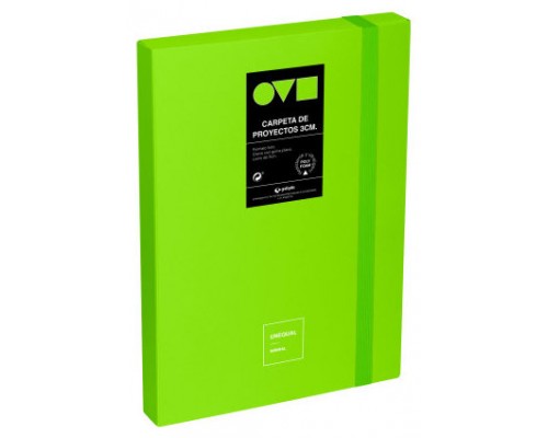 CAJA DE PROYECTOS 3CM EN POLYFOAM UNEQUAL MINIMAL VERDE GRAFOPLAS 91271021 (Espera 4 dias)