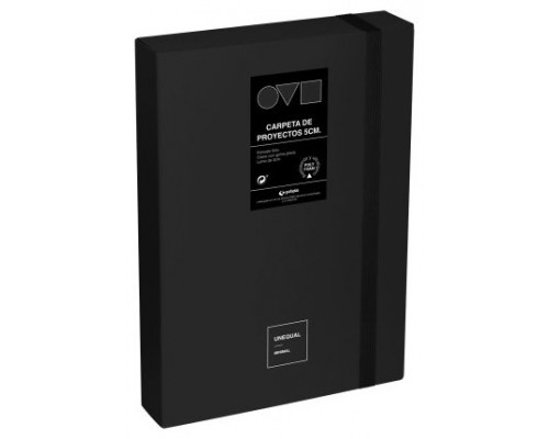 CAJA DE PROYECTOS 5CM EN POLYFOAM UNEQUAL MINIMAL NEGRO GRAFOPLAS 91271210 (Espera 4 dias)