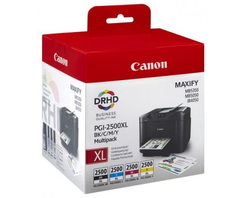 MULTIPACK 4 CARTUCHOS CANON TINTA PGI-2500 XL BK/C/M/Y (Espera 4 dias)