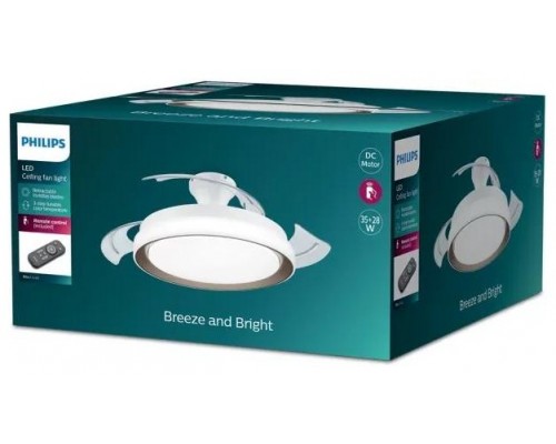 VENTILADOR DE TECHO RETRACTIL PHILIPS BLISS 35+28W LED