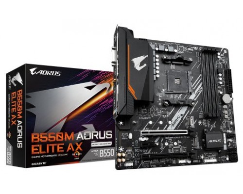 GIGABYTE B550M AORUS ELITE AX placa base AMD B550 Zócalo AM4 micro ATX (Espera 4 dias)