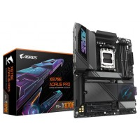 GIGABYTE Placa base X870E AORUS PRO - Compatible con CPUs AMD Ryzen 9000, VRM digital de 16+2+2 fases, hasta 8000MHz DDR5 (OC), 4xPCIe 5.0 + 4xM.2, Wi-Fi 7, LAN 2.5GbE, USB 3.2 Gen 2x2 (Espera 4 dias)