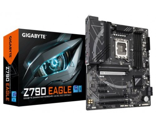 GIGABYTE Z790 EAGLE Placa base - Compatible con procesadores Intel Core de 14ª generación, VRM de 12+1+1 fases, hasta 7600 MHz DDR5 (OC), 3xPCIe 4.0 M.2, LAN 2,5 GbE, USB 3.2 Gen 2 (Espera 4 dias)