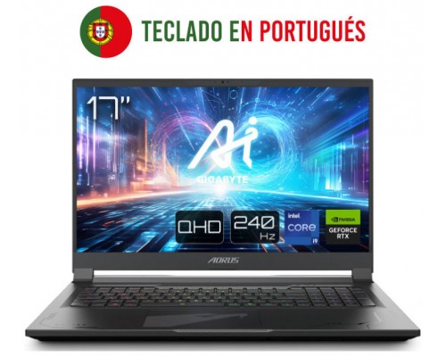 PORTATIL GIGABYTE AORUS 17X AZG-65PT665SH I9 14900HX 4090 32GB 2TB 17" W11H