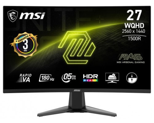 MSI MAG 27CQ6F pantalla para PC 68,6 cm (27") 2560 x 1440 Pixeles Quad HD LCD Negro (Espera 4 dias)