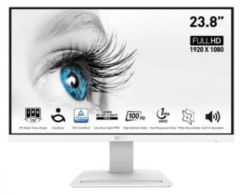 MONITOR LED 23.8" MSI PRO MP243XW IPS FHD DP HDMI ALTAVOCES BLANCO (Espera 4 dias)