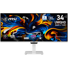 MSI MONITOR PRO MAX 341QPXW14G 34" QD-OLED FLAT. 3840x2160. 120HZ. BLANCO (Espera 4 dias)