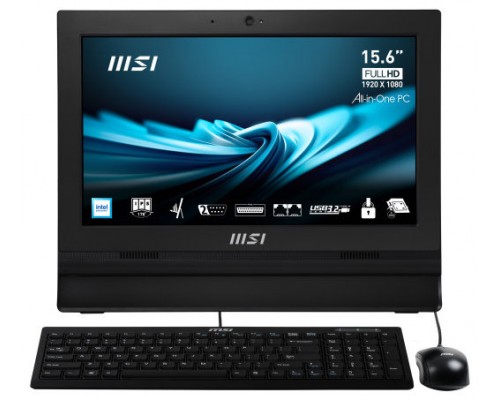 MSI Pro AP162T ADL-042XEU All-in-One PC Intel® N N100 39,6 cm (15.6") 1920 x 1080 Pixeles Pantalla táctil PC todo en uno 8 GB DDR4-SDRAM 256 GB SSD Wi-Fi 6E (802.11ax) Negro (Espera 4 dias) MSI Pro AP162T ADL-042XEU All-in-One PC Intel® N N100 39,6 cm (15.6") 1920 x 1080 Pixeles Pantalla táctil PC todo en uno 8 GB DDR4-SDRAM 256 GB SSD Wi-Fi 6E (802.11ax) Negro (Espera 4 dias)