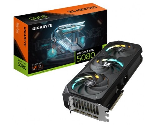 GIGABYTE GeForce RTX 5080 GAMING 16G Tarjeta Gr&aacute;fica - 16GB GDDR7, 256 bits, PCI-E 5.0, 2617MHz Core Clock, 3 x DisplayPort, 1 x HDMI, NVIDIA DLSS 4, GV-N5080GAMING-16GD (Espera 4 dias)