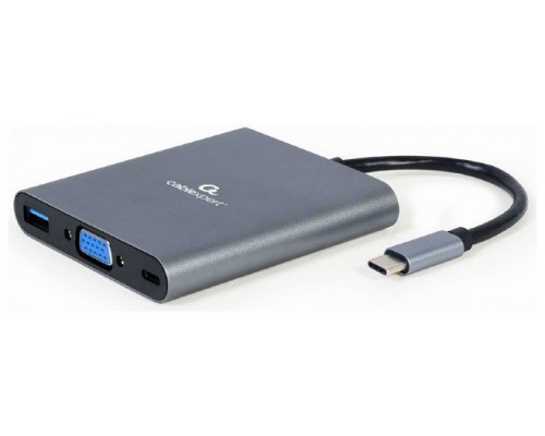 HUB GEMBIRD 6 EN 1 USB C GRIS