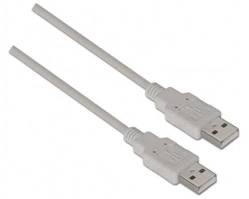 AISENS - CABLE USB 2.0, TIPO A/M-A/M, BEIGE, 2.0M