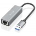 AISENS - CONVERSOR USB 3.0 A ETHERNET GIGABIT 10/100/1000 MBPS, GRIS, 15CM