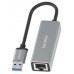 AISENS - CONVERSOR USB 3.0 A ETHERNET GIGABIT 10/100/1000 MBPS, GRIS, 15CM