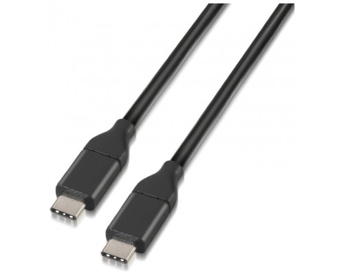 AISENS - CABLE USB 3.1 GEN2 10GBPS 3A, TIPO USB-C/M-USB-C/M, NEGRO, 1.0M