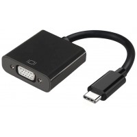 AISENS - CONVERSOR USB-C A VGA, USB-C/M-HDB15/H, NEGRO, 15CM