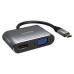 CONVERSOR USB-C A VGA-HDMI 4K USB-CM-VGA H-HDMI H GRIS