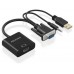 CONVERSOR SVGA+AUDIO A HDMI VGAM+JACKM+USB-AM-HDMI H