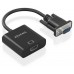 AISENS - CABLE CONVERSOR SVGA+AUDIO A HDMI, SVGA/M+JACK 3.5/H+USB MicroB/H-HDMI A/H, NEGRO, 20CM