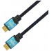 AISENS - CABLE HDMI V2.0 PREMIUM ALTA VELOCIDAD / HEC 4K@60HZ 18GBPS, A/M-A/M, NEGRO/AZUL, 5.0M