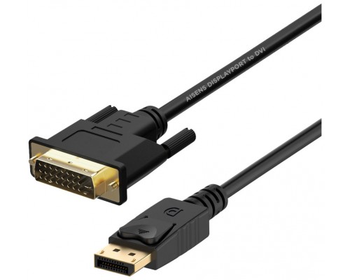 AISENS - CABLE CONVERSOR DISPLAYPORT A DVI, DP/M-DVI/M, NEGRO, 2.0M