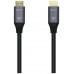 CABLE HDMI V2.1 8K 60HZ 48GBPS AM-AM GRIS NEGRO 1.5M