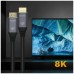 CABLE HDMI V2.1 8K 60HZ 48GBPS AM-AM GRIS NEGRO 1.5M