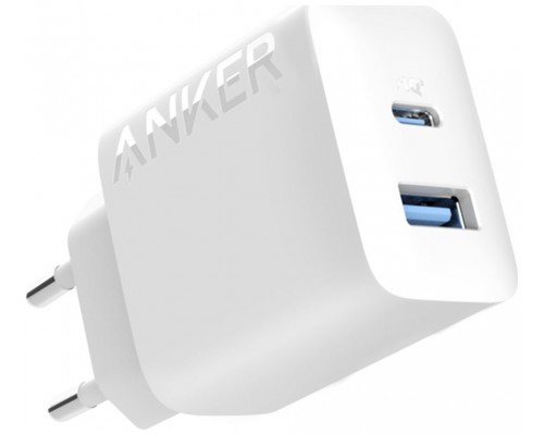 CARGADOR ANKER WALL CHARGER (20W 1A1C WHITE)